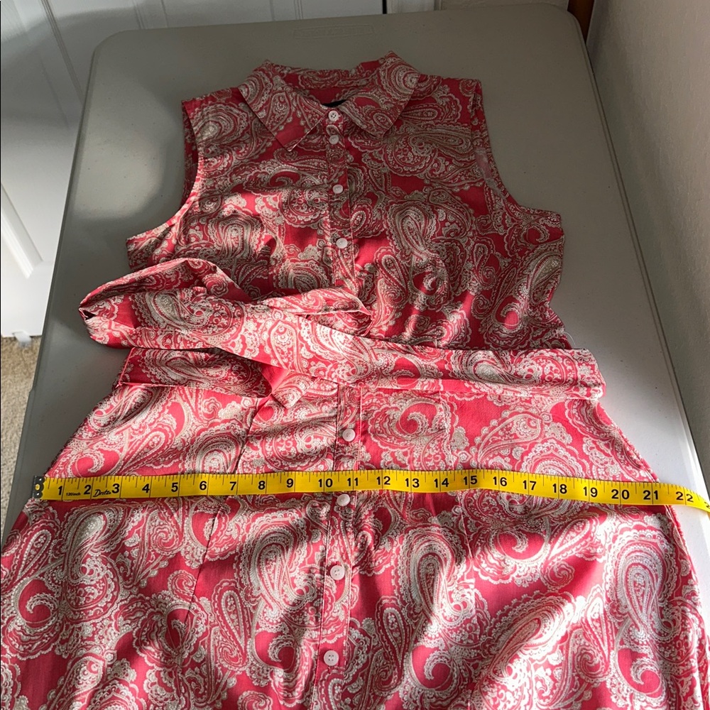 NWT Tommy Hilfiger Red Paisley Midi Dress Size 8. - Picture 10 of 16